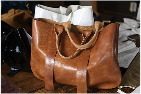 Clare Vivier Cognac Leather Bag, Soft Leather Tote, Clare Vivier, Bucket Bags, Handbag Heaven, Brown Leather Bag, Boot Bag, 가을 패션, Laptop Case