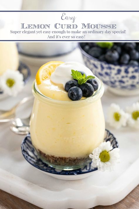 Lemon Curd Mousse, Lemon Curd Dessert, Microwave Lemon Curd, Easy Lemon Curd, Lemon Mousse, Lemon Curd Recipe, Dessert Simple, Curd Recipe, Mousse Recipes