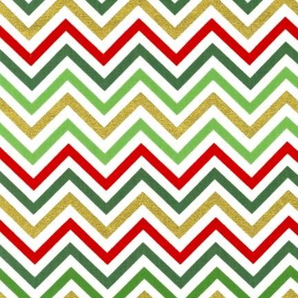 Robert Kaufman Fabrics: AAKM-10394-223 HOLIDAY by Ann Kelle from Remix Metallic Christmas, Christmas Chevron, Chevron Fabric, Bright Stripes, Holiday Fabric, Indie Sewing Patterns, Retro Fabric, Robert Kaufman Fabrics, Knitting Supplies