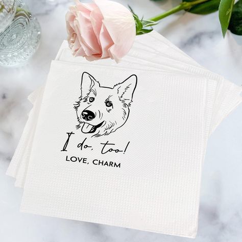 PRICES MAY VARY. 🍔🍹🍽️ Custom Wedding Napkins, Party Décor 🍔🍹🍽️ Two sizes: Luncheon (6,0" x 6,0") and Beverage (4.8" x 4.8") 🍔🍹🍽️ Material: soft, custom printed white paper 🍔🍹🍽️ Packs of 15 pcs, 30 pcs, 50 pcs, 100 pcs, 250 pcs 🍔🍹🍽️ Smooth texture with coined edge borders Godlover Custom Illustrated Dog Wedding Coined Napkins, Dog Napkins 2023, Illustrated Dog Wedding Coined Napkins, Dog Napkins 2023, Illustrated Dog Wedding Coined Napkins, Engagement Party Dog Themed Engagement Party, Dog Napkins, Rehearsal Dinner Planning, Dinner Planning, Custom Wedding Napkins, Paper Packs, Dog Wedding, Sweetheart Table, Wedding Napkins