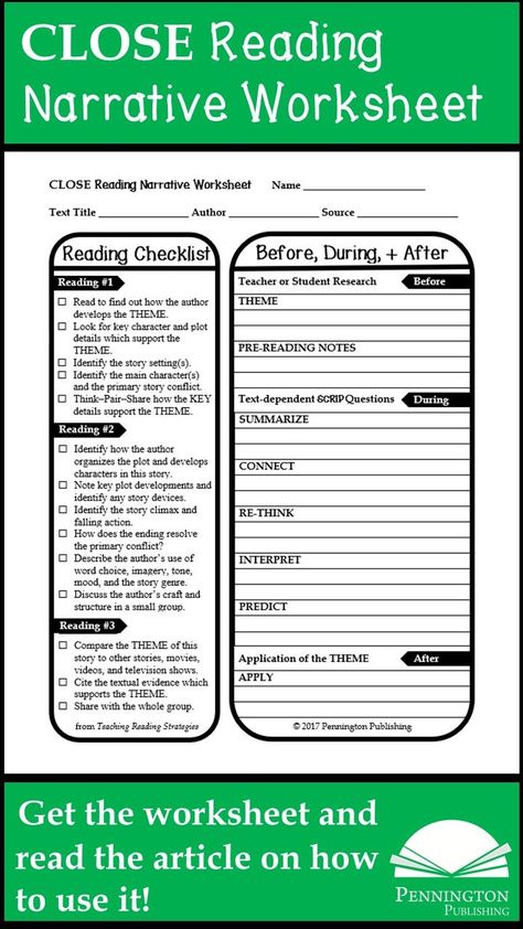 Read this helpful article about using the close reading strategy for narrative text and download the instructional worksheet. Narrative Text, Teaching Reading Strategies, Close Reading Strategies, Reading Strategy, Academic Language, Phonics Books, Reading Specialist, Phonics Lessons, Reading Notes