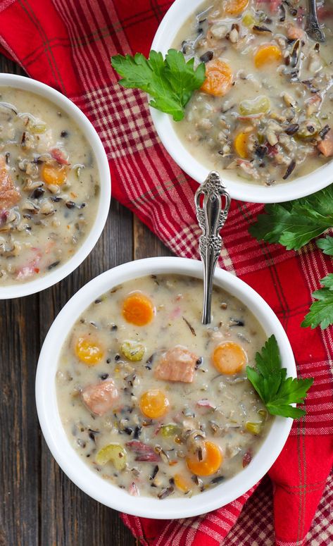 Ham Soup Instant Pot, Ham And Wild Rice Soup, Food With Honey, Ham Bone Recipes, Instant Pot Ham, Ham Chowder, Recipes Instapot, Ham Soup Recipes, Ham Bone Soup