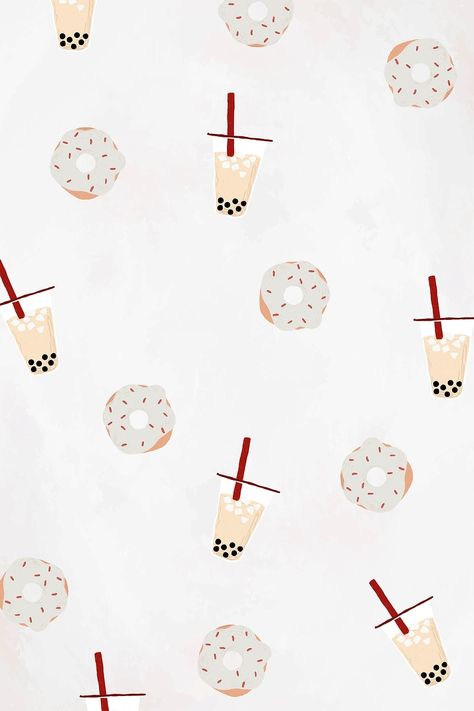 Donut Background, Tea Wallpaper, Tea Club, Wallpaper Background Design, Sprinkle Donut, Patterned Background, Free Illustration Images, Cute Patterns, Simple Iphone Wallpaper