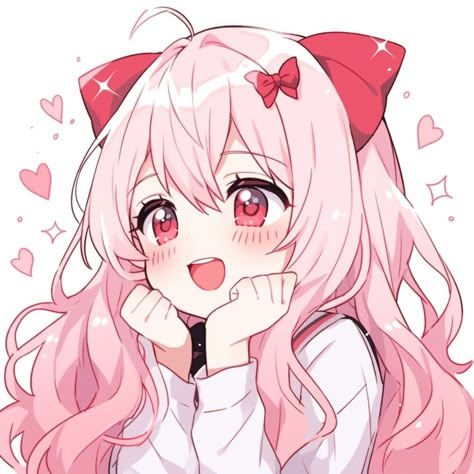 🍃˚ ༘  ❝ sᴀᴠᴇ ᴀɴᴅ ғᴏʟʟᴏᴡ » 𝙵𝚕𝚘𝚛𝚢𝚗𝚎𝚀𝚞𝚎𝚎𝚗. « 🍒 Discord Server, Pink Hair, Red, Hair, Anime, Pink, White