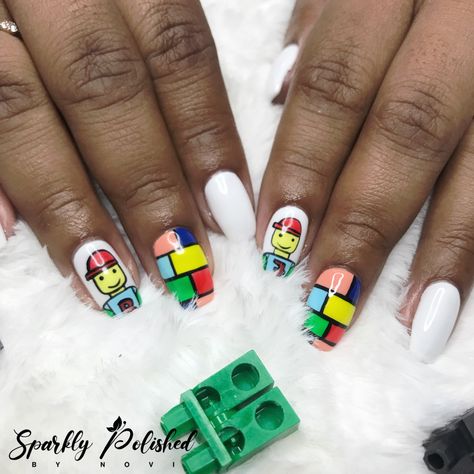 Legoland Nails, Lego Nails Designs, Lego Nails, Nails Designs, How To Do Nails, Hair And Nails, Lego, Nail Designs, Nail Art