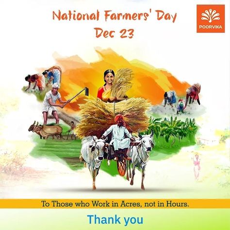 Saluting the #Backbones of our country on this National Farmers Day. #PoorvikaMobiles #NationalFarmersDay #farmers #farming #agriculture Farmer's Day, Farmer Painting, Farmers Day, Workers Day, 23 December, Happy Navratri Images, Freelance Web Design, Happy Navratri, A Farmer