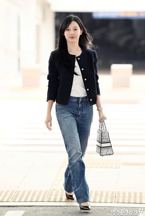 Dior Event, Kdrama Actress, Outfit Korean Style, Kim Jiwon, Elegant Jacket, Everyday Fashion Outfits, Casual Day Outfits, Fashion Capsule, Classy Casual Outfits