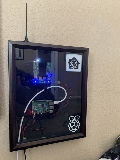 Remote HA instance in a shadowbox - Share your Projects! - Home Assistant Community Home Network Rack, Home Assistant Dashboard, Home Server, Faraday Cage, Network Rack, Smart Home Ideas, Home Lab, Home Systems, Home Assistant