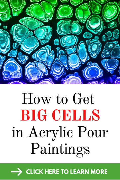 How To Pour Acrylic Paint On Canvas, How To Make Acrylic Pour Paint, How To Do Pour Painting, Acrylic Cell Painting, Poor Paintings Canvas, How To Get Cells In Acrylic Pouring, Pour Over Painting, How To Make Cells In Acrylic Pouring, How To Paint Pour On Canvas