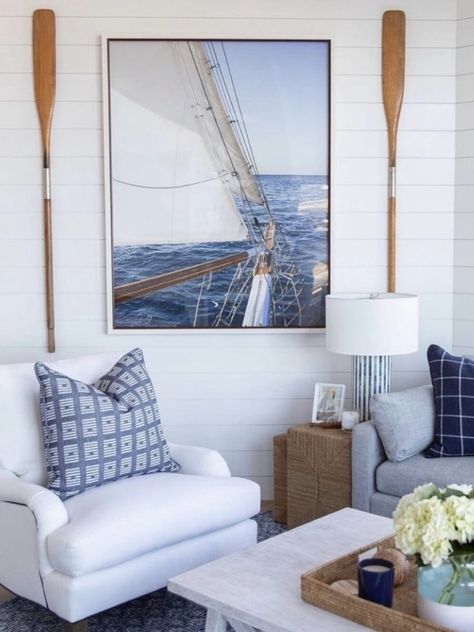 Nautical Interior Design, Living Room Nook, Nautical Interior, Nautical Room, Coastal Decorating Living Room, Nautical Bedroom, Coastal Interiors Design, Coastal Living Rooms, Photo Edits