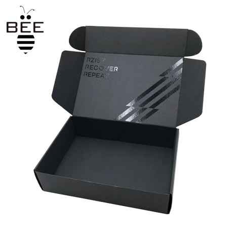 luxury black gift box/apparel packaging Black Mailer Box Packaging, Black Box Packaging, Rigid Box Packaging, Mailer Box Packaging, Mailer Box Design, Custom Shipping Boxes, Luxury Box Packaging, Custom Mailer Boxes, Luxury Packaging Design