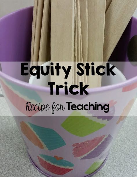 Equity Stick Trick! Equity Sticks Ideas, Equity Sticks, Line Up Chants, Equity In Education, Culturally Responsive Teaching, Elementary Special Education Classroom, Herding Cats, Elementary Special Education, Middle School Teacher