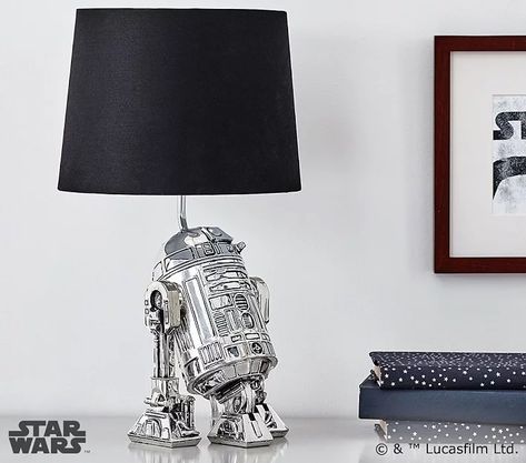 Decoracion Star Wars, Robot Nursery, Interactive Lighting, Star Wars Bedroom, Star Wars Room, Star Wars R2d2, Kids Lamps, Boy Stuff, R2 D2