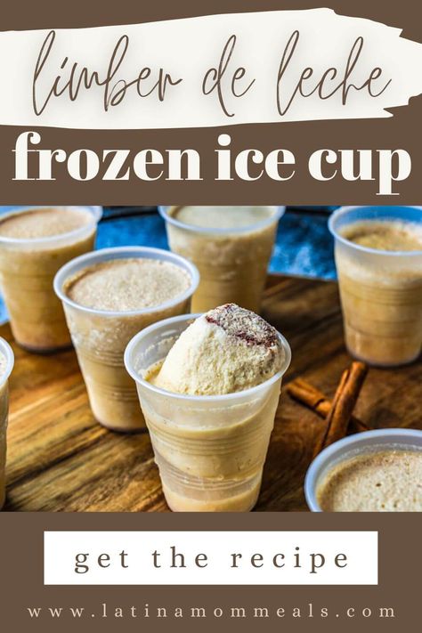 This authentic limber de leche is a creamy milk and cinnamon flavored ice cup that's popular in Puerto Rico and great on a hot summer day! Limber Recipe, Spiced Milk, Mom Meals, Coquito Recipe, Flavored Ice, Boricua Recipes, Frozen Dessert Recipe, Ice Cup, Flavor Ice