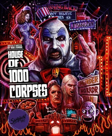 Rob Zombie Film, House Of 1000 Corpses, Classic Horror Movies Posters, Horror Room, Horror Movie T Shirts, Scary Gif, Horror Pictures, 80s Horror, Zombie Movies