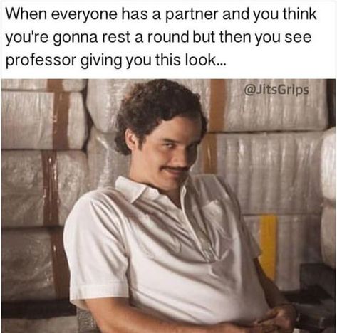 When ya get to roll with the professor... bjj 👍 Creepy Meme, Jiu Jitsu Humor, Bjj Humor, Martial Arts Humor, Bjj Memes, Jiu Jitsu Memes, Bjj Jiu Jitsu, Karate Martial Arts, Ju Jitsu