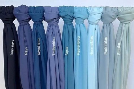 Hijab Colors Scarfs, Hijab Colours, Nude Color Dress, Hijabi Mode, Colour Shade Card, Hijab Colors, Color Knowledge, Fashion Design Books, Color Mixing Chart