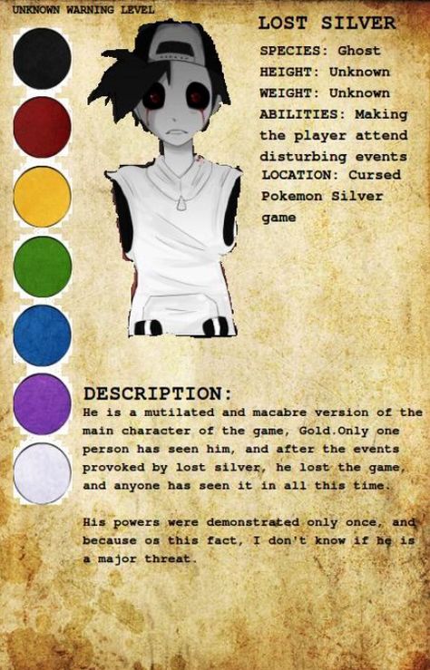 Lost silver Seed Eater Creepypasta, Creepypasta All Characters, Candle Cove Creepypasta, Lost Silver Creepypasta, Lost Silver, All Creepypasta Characters, Pokemon Silver, Creepypasta Slenderman, Creepypasta Proxy