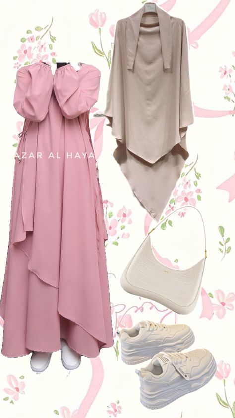 #muslimah #muslimvibes #muslimoutfit #muslimfashion #muslimgirl #muslimgoals #abaya #abayafashion #cute #coquette #pink #khimar #hijabi #hijabifriendly #hijabioutfit #hijabiwomen #hijabinspo Pink Khimar, Saree With Hijab, Cute Hijabi Outfits, Khimar Style, Islamic Modest Fashion, Muslimah Fashion Casual, Muslim Outfit, Muslimah Outfit, Cute Coquette