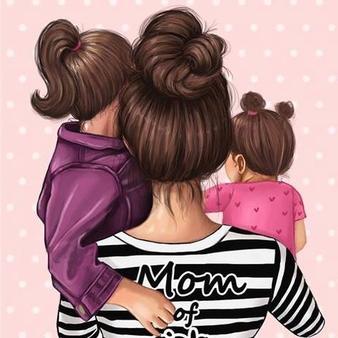 Mother And Daughter Drawing, Mother And Child Painting, Mother Daughter Art, Cartoon Mom, Idee Cricut, Mother Art, Family Drawing, Mother Daughter Quotes