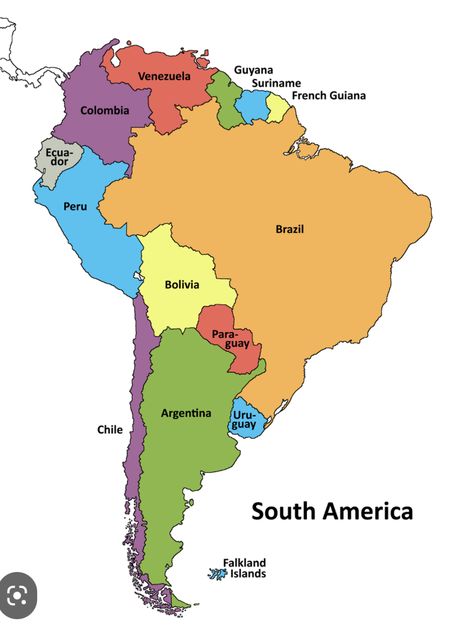 Latin America Map, Central America Map, Map Of South America, Preschool Charts, Easy Reader Books, South America Map, Geography Map, America Map, Printable Maps