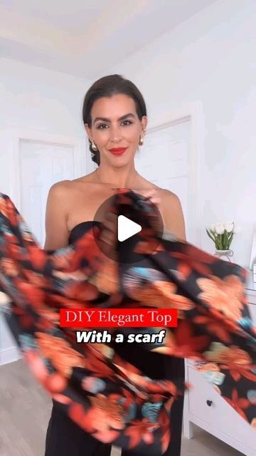 modelistlik___ on Instagram: "Çok iyi fikir😍😍#moda #fashion#style" How To Tie A Scarf As A Top, Scarf Top Ideas, Scarves Outfits, Silk Scarfs, Clothing Tips, Ways To Wear A Scarf, Diy Scarf, Diy Clothes Life Hacks, Scarf Top