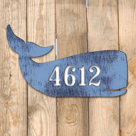 Coastal Door, Door Number Sign, Beautiful Beach Houses, Beach House Furniture, House Address Sign, Beach House Signs, Dream Beach Houses, House Deco, House Number Plaque