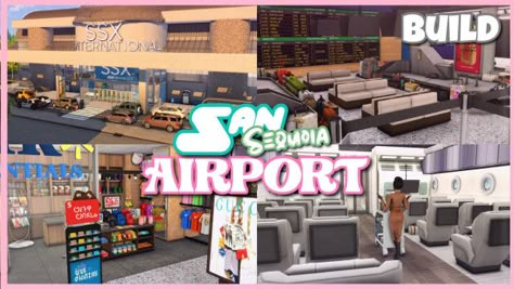 san sequoia international airport ✈️ | download The Sims 4 Airport Cc, Sims 4 Airport Build, Sims 4 Airport Cc, Sims 4 Airport, Sims Cc Folder, San Sequoia, The Sims Cc, Gift Card Displays, The Sims 4 Lots