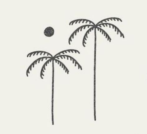 Palm Tree Stamp Tattoo, Simple Palm Tree Tattoo, Simple Nature Tattoos, Surf Graphic Design, Henna Tattoo Stencils, Surf Graphic, Tattoos Simple, Palm Tree Tattoo, Small Tattoos Simple