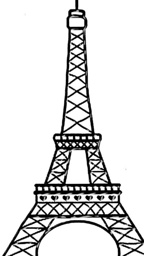 Eiffel Tower Drawing Easy, Paris Clipart, Eiffel Tower Drawing, Paris Drawing, Paris Theme Party, Paris Birthday, Bird Clipart, Paris Party, Paris Theme