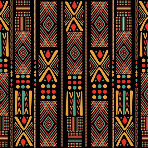 Pan Africa Color Seamless Pattern Concept Radha Raman, Africa Art Design, African Colors, Muster Tattoos, Pan African, Afrique Art, Afrikaanse Kunst, 타이포그래피 포스터 디자인, African Pattern Design