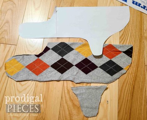 DIY Dog Coat Pieces with Pattern by Prodigal Pieces | prodigalpieces.com #prodigalpieces Diy Dog Coat, Thrifted Sweaters, Diy Wool Dryer Balls, Dog Vest Pattern, Big Dog Sweaters, Diy Clothes Easy, Diy Dog Sweater, Dog Clothes Patterns Sewing, Dog Coat Pattern