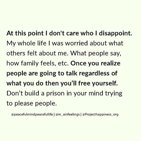 Project Happiness on Instagram: "Don't let the fear of disappointing others hold you back from living your best life. You can't control what others think or say about you, but you can control how you react. Being a “people pleaser” was a protective method you used to cope with your life circumstances early on. It served a purpose then, AND you are a different person today. So go ahead, free yourself from that prison. Be true to yourself, follow your inner guidance, and stand for who you are, no You Don't Know What Someone Is Going, When People Choose Others Over You, When People Dont Want You Around, Controlling People Quotes Life Lessons, People Trying To Control You Quotes, When People Don’t Include You, People Holding You Back Quotes, You Can't Control Me Quotes, People Are So Disappointing Quotes