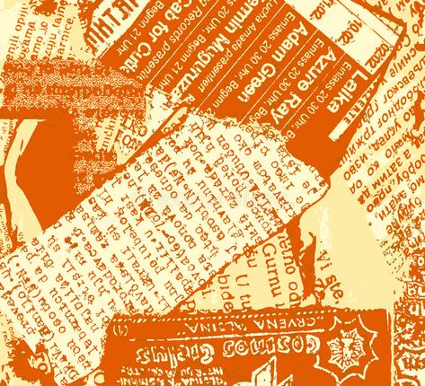 Newspaper grunge orange. Newspaper grunge punk rock style. Vector illustration, , #affiliate, #punk, #rock, #style, #Newspaper, #grunge #ad Layers Illustration, Torn Newspaper, Habit Tracker App, Illustration Easy, Punk Rock Aesthetic, Company Newsletter, Punk Rock Style, Journal Magazine, Rock Aesthetic