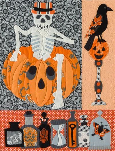 Halloween Patchwork, Quilt Halloween, Autumn Quilts, Halloween Sewing Projects, Halloween Quilt Patterns, Fall Sewing Projects, Halloween Applique, Halloween Quilt, Halloween Sewing