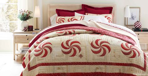 Shop the Look Pottery Barn Christmas Decor, Pottery Barn Quilts, Holiday Bed, Holiday Bedroom, Pottery Barn Christmas, Holiday Room, Holiday Lookbook, Design Your Kitchen, Christmas Bedding