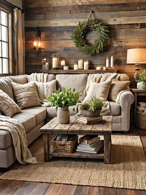 Urban Retreat: Style Your Apartment with Space-Saving Solutions and Modern, Urban Accents | Homedes.co Cottage Style Living Room Furniture, Country Chic Decorating Ideas, Vintage Farmhouse Living Room Ideas, Living Room Designs Bohemian, Sala Farmhouse, Country Chic Kitchen Decor, Salons Cottage, Cabin Living Room, Casa Country