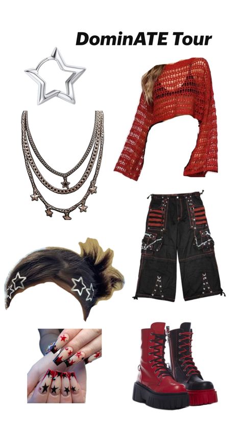 Stray Kids Outfit Ideas, Kids Concert Outfit Ideas, Biker Outfits For Women, Stray Kids Concert Outfit Ideas, Skz Concert Outfit Ideas, Korean Street Fashion Women, Punk Outfit Ideas, Stray Kids Concert Outfit, Skz Concert Outfit