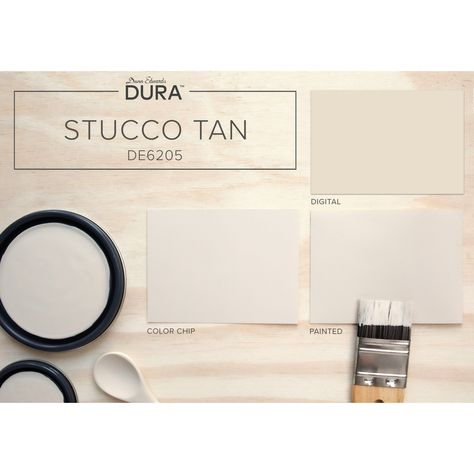 Stucco Tan DE 6205 - DURA Interior / Matte / Gallon Dunn Edwards Neutral Paint Colors, Greige Paint Color, Off White Paint, Mission Style Homes, Real Estate Forms, Greige Paint Colors, Greige Paint, Nippon Paint, Tuscan Design