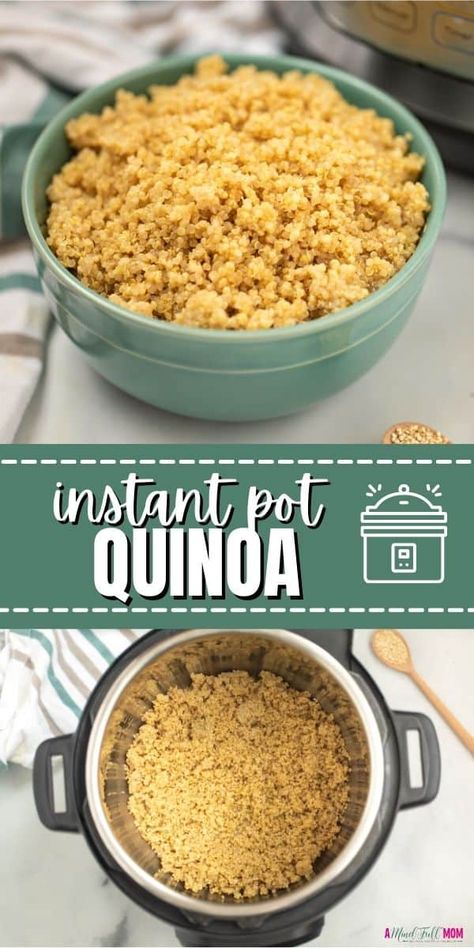 Learn to make fluffy, perfectly cooked quinoa using your Instant Pot with this fool-proof recipe for Instant Pot Quinoa. This healthy, wholesome recipe is perfect for meal prep, salads, or side dishes. Perfect Quinoa, Instant Pot Quinoa, Quinoa Pilaf, Quinoa Recipes Easy, Cooking Vegan, Pilaf Recipes, Healthy Gluten Free Recipes, Insta Pot, Healthy Sides