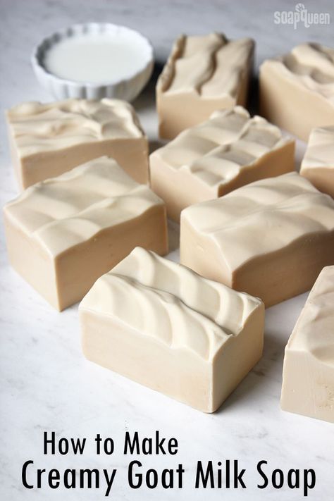 Creamy Goat Milk Soap Recipe Goat Milk Soap Recipe, Milk Soap Recipe, Recetas Salvadorenas, Goat Milk Recipes, Săpunuri Handmade, Cold Process Soap Recipes, Soap Making Recipes, Soap Recipe, Homemade Soap Recipes