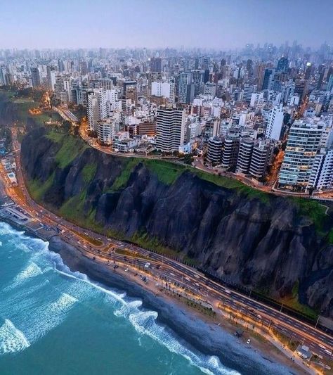 Miraflores Lima Peru, Lima City, Peru Beaches, World Most Beautiful Place, Castles In Scotland, Peru Travel, Best Sunset, Lima Peru, Aerial Photo