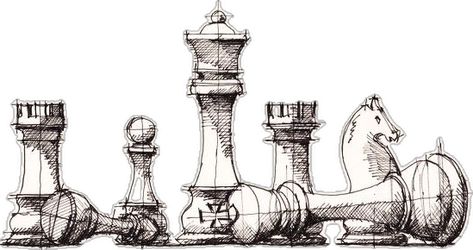 #chess pieces #sketch #drawing | Dan Hogman | Flickr Watercolor Tattoo Ideas, Games Drawing, Inheritance Games, Watercolor Tattoos, Julius Caesar, Beautiful Watercolor, Chess Pieces, Sketch Drawing, Drawing Sketch