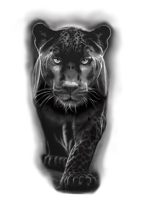 Panther Tattoo Men, Panther Tattoo Realistic, Black Panther Tattoo Design, Black Panther Tattoo, Panther Pictures, Tiger Tattoo Sleeve, Jaguar Tattoo, Panther Cat, Japanese Flower Tattoo