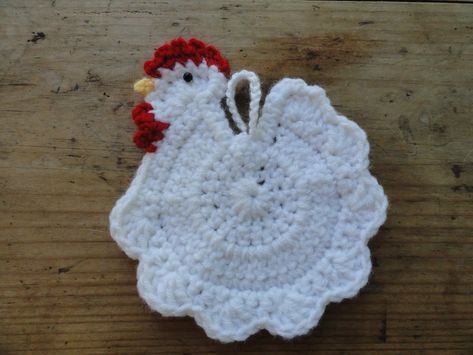 Free Crochet Pattern For Chicken Potholders ~ Dancox for Free Crochet Potholder Patterns, Potholder Patterns Free, Potholders Crochet, Chicken Potholder, Hot Pad Pattern, Crochet Turkey, Crochet Pot Holders Free Pattern, Coaster Patterns, Kitchen Crochet