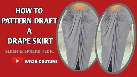 New Video now up on our YouTube channel. Skirt Draping Techniques, Draping Skirt Pattern, Draped Skirt Pattern Drafting, Drape Skirt Pattern Tutorials, Draped Skirt Pattern, Drape Skirt Pattern, Diy Drapes, Draping Techniques, Pencil Skirt Pattern