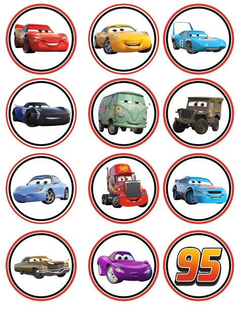 Disney Cars Birthday Party - Google Drive Cars Birthday Party Printables Free, Cars Printables Free, Cars Disney Birthday Party, Birthday Cars Theme, Disney Cars Birthday Party, Mcqueen Birthday, Cars Birthday Party, Truck Graphics, Cars Cake