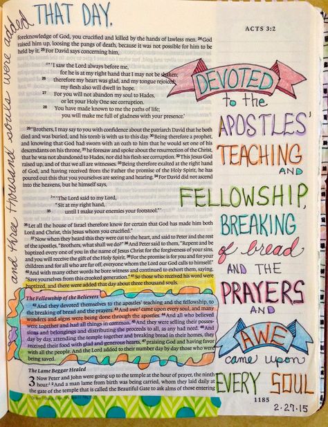 Vintage Grace: Bible Marginalia Acts Bible, Book Of Acts, Acts 2, Quotes Arabic, The Apostles, Bible Journaling Ideas Drawings, Bible Doodling, Bible Journal Notes, Inspire Bible Journaling