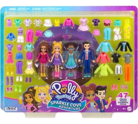 Bem-vindo ao mundo mágico da Polly Pocket com o Conjunto Fashion Baía Mágica. Este conjunto é fabricado pela renomada marca de brinquedos Mattel, garantindo qualidade e durabilidade. O conjunto faz parte da coleção Kit Sparkle Cove Adventure, trazendo ainda mais diversão e aventura para as brincadeiras.   O conjunto inclui 4 bonecas: Polly, Shani, Gilda e Jake, cada uma com 9cm de altura. Além disso, acompanha 47 acessórios para incrementar a brincadeira e estimular a criatividade e imaginação d Polly Pocket, Kitty, Quick Saves