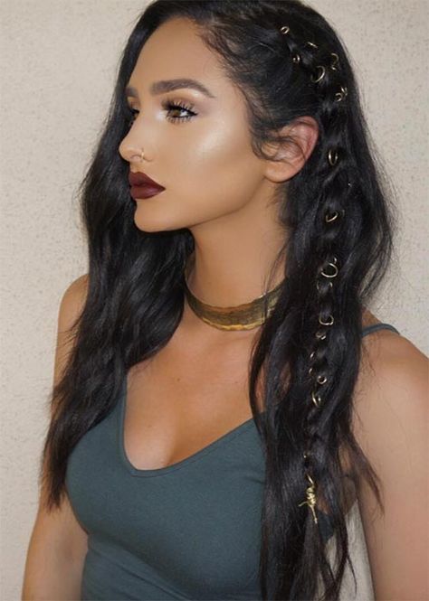 Bohemian Hairstyles, Festival Hair, Holiday Hairstyles, Boho Hairstyles, Grunge Hair, Hair Dos, Braid Styles, Summer Hairstyles, Hair Looks